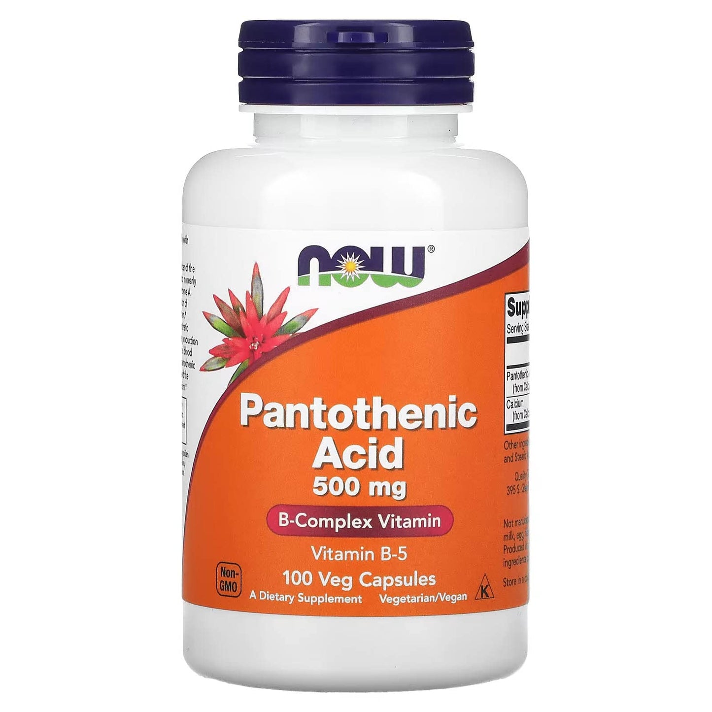 Pantothenic Acid, 500 mg, 100 Caps by Now Foods